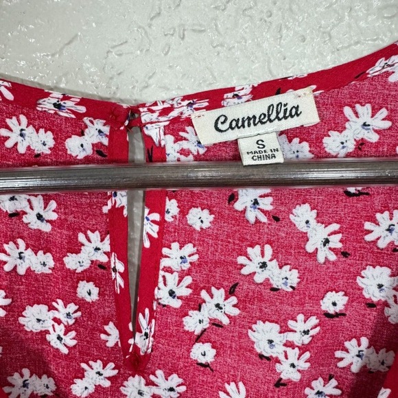 Trad Wife Style Dress S Wrap Ditsy Floral 50s Pin Up Rockabilly Peasant Festival - Picture 11 of 12